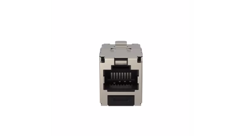 CJS5E88TGY JACK O INSERTO MINICOM CAT5E BLINDADO RJ45 TG 22-26AWG 