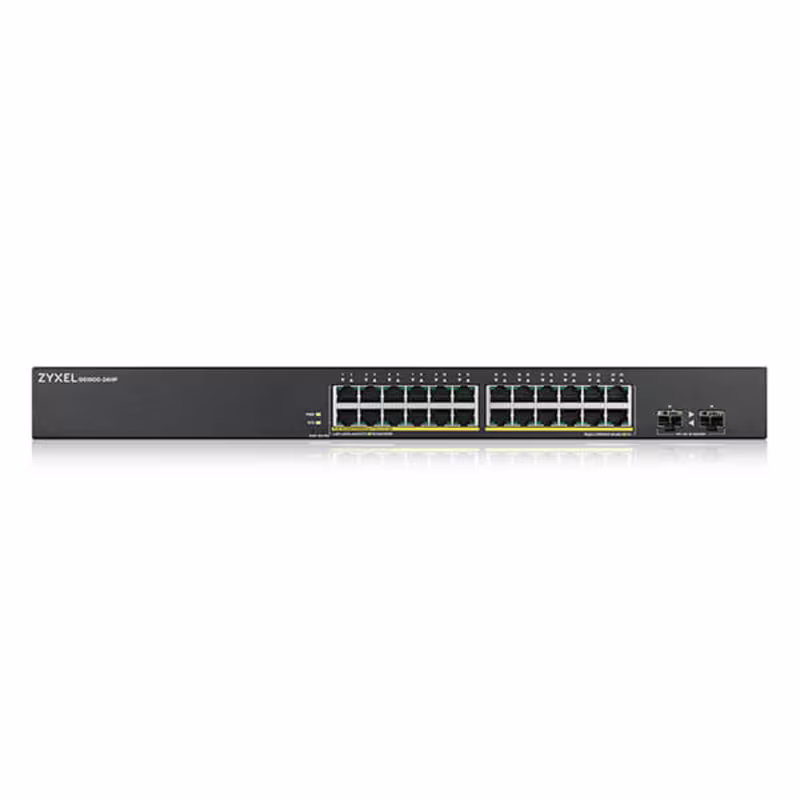 GS1900-24HP SWITCH 24 PTS 10/100/1000 POE+, 170 WATTS ADM WEB L2 P/RACK - ZYXEL
