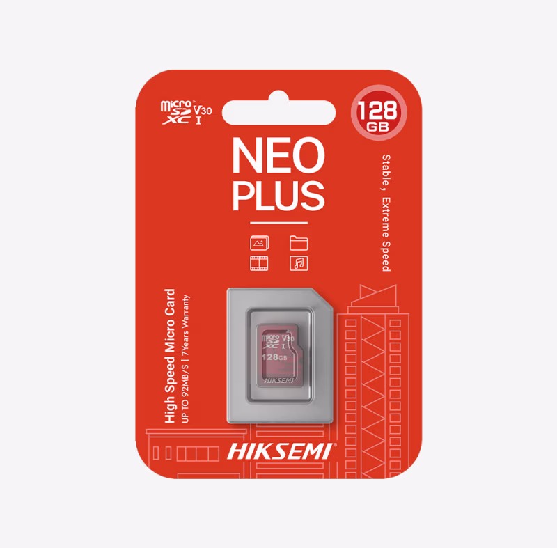 HS-TF-E1 128G 324101035 MEMORIA MICRO DE CCTV 24/7 128GB 92MB/s LECTURA, 40MB/s ESCRITURA, 7 AÑOS DE GARANTÍA