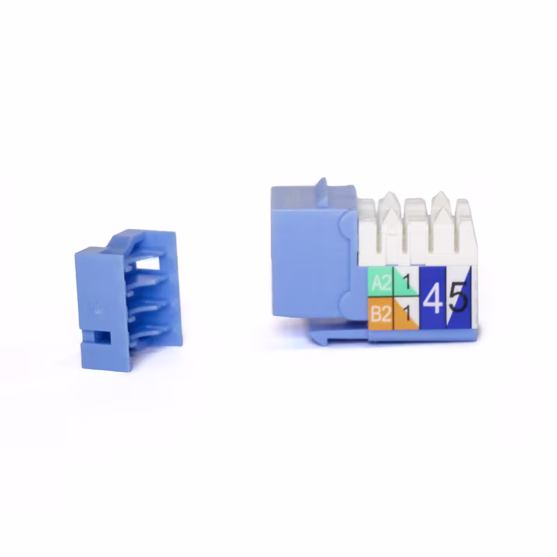 KJ5-11002  KEYSTONE JACK CAT5E RJ45 COLOR AZUL, CATCOM