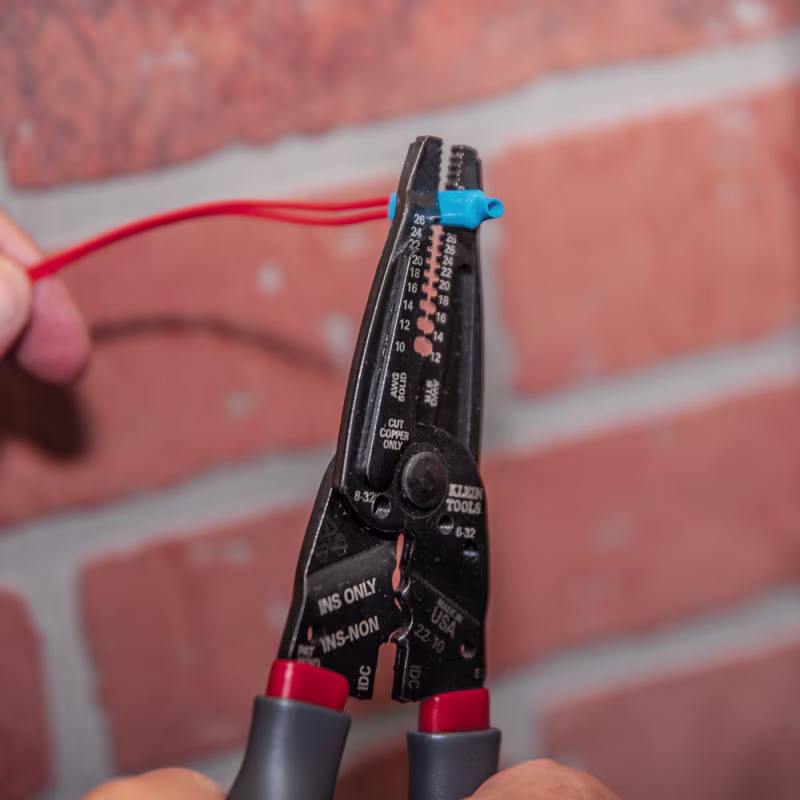 1019 PELADOR DE CABLES 10-26 AWG Y CRIMPADOR DE CONECTOR COMPRESIÓN ELÉCTRICO