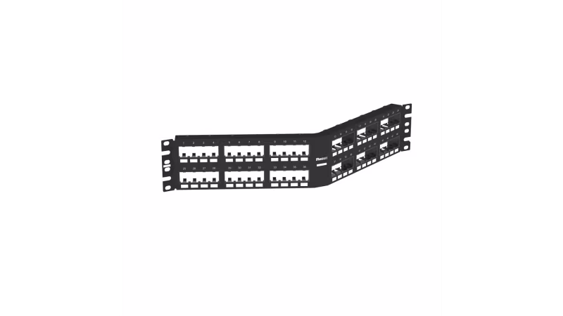 CPPA48FMWBLY PANEL MODULAR ANGULADO DE 48 PTOS.2RU, DESCARGADO