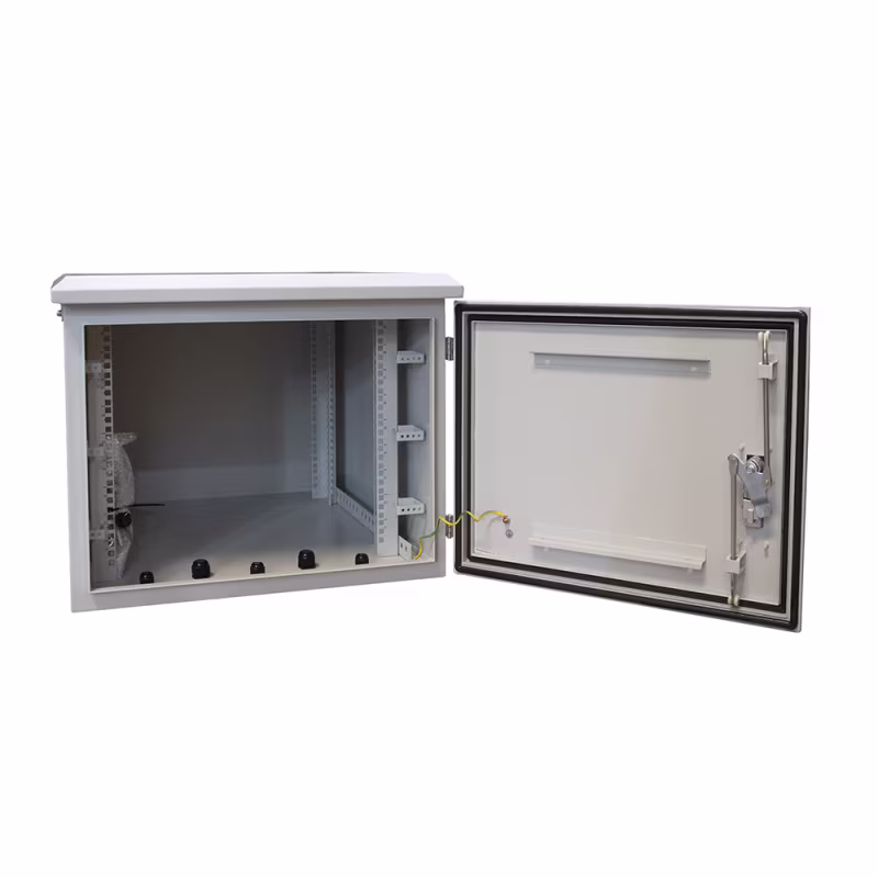 Gabinete Exterior CATCOM IP66 9U Poste | 60cm Profundidad