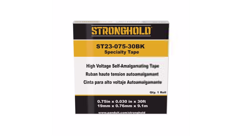 ST23-075-30BK CINTA DE CAUCHO ESPECIAL STRONGHOLD™ ST23-075-30BK, EPR, DE ALTO VOLTAJE, CON REVESTIMIENTO, COLOR NEGRO