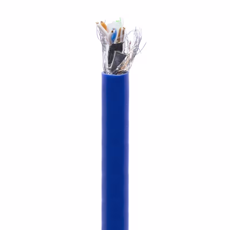 SFTP6002MF CABLE S/FTP CAT6 MULTIFILAR 26AWG BLINDADO COLOR AZUL, CATCOM