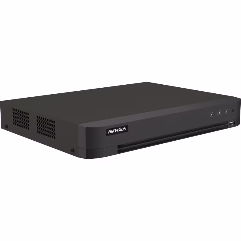 IDS-7216HQHI-M1-XT DVR 16 CANALES + 8 IP 1 SATA 5MP LITE H.265+ CON AUDIO AcuSense Reconocimiento Facial