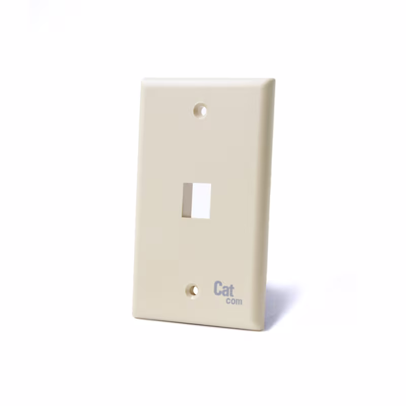 FP-0101 PLACA DE 1 PUERTO P/KEYSTONE COLOR ALMENDRA, CATCOM