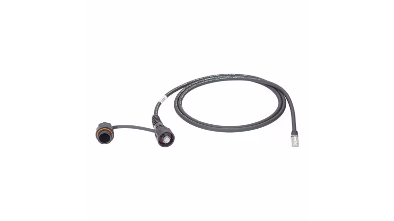 IUTP6X1MBLR Patch Cord Industrial Unshielded Variant 1 Bulkhead, Cap, 1m, BL, Cat6A, 600 V                               