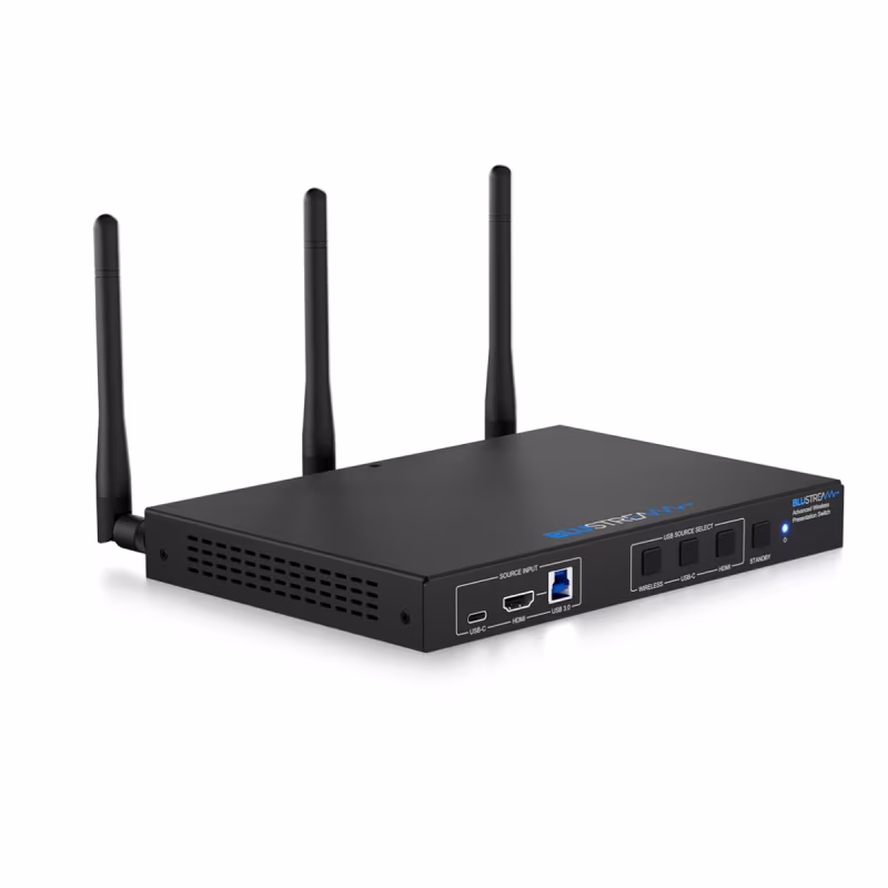 BSWMF72 SWITCH HDMI 4K 1080P INALÁMBRICO, ENTRADA USB-C Y USB TIPO B 3.0, 2 SALIDAS HDMI, 2 PUERTOS ETHERNET, RS-232 CON PANEL FRONTAL DE CONTROL, BLUESTREAM 