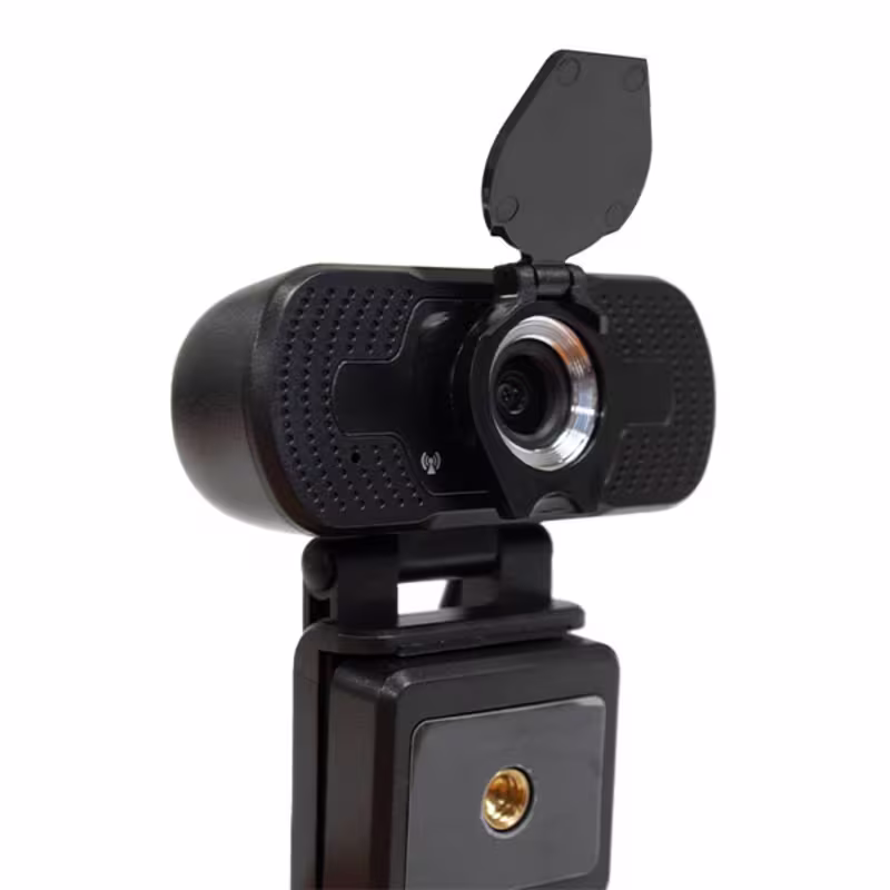WEBCAM CAMARA WEB 2MPX - 1080HD CON TRIPODE Y TAPITA DE PRIVACIDAD, CATCOM 