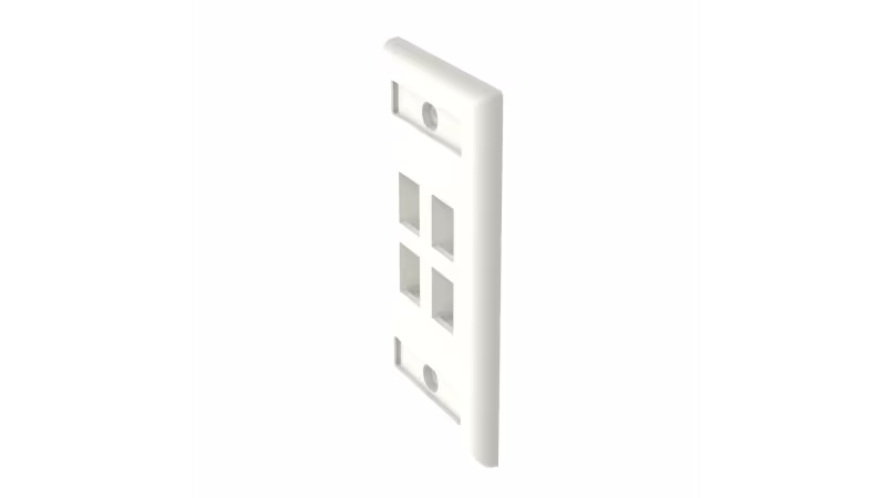 NK4FIWY PLACA DE 4PTOS P/KEYSTONE BLANCA NETKEY ETIQUETABLE