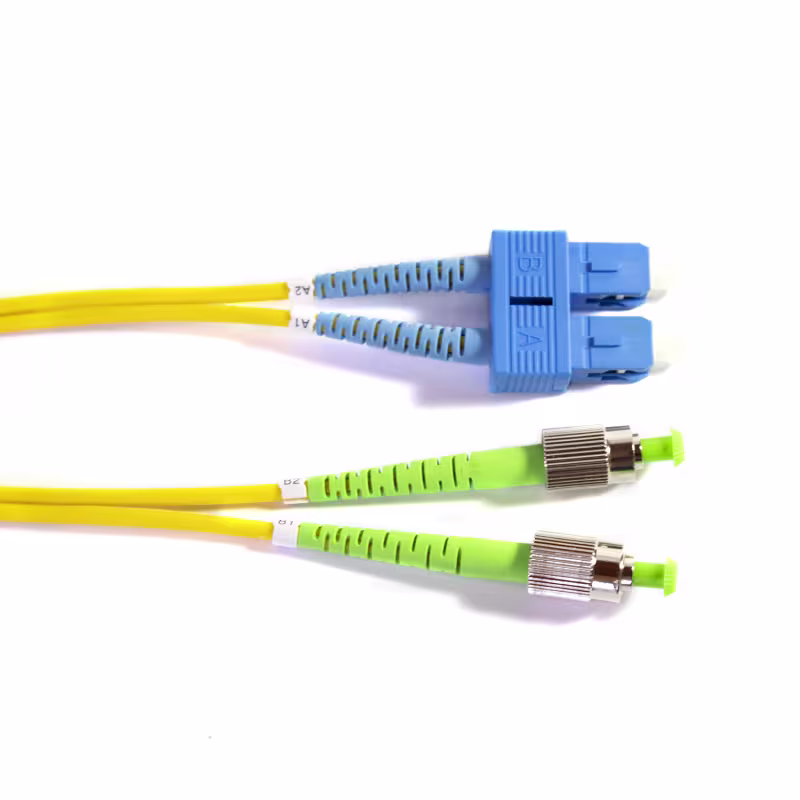 SU/FA9CR05M PATCH CORD DE FIBRA OPTICA SC/UPC-FC/APC DUPLEX MONOMODO 5MTS, CATCOM