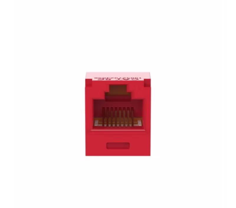 CJ5E88TGRD INSERTO KEYSTONE JACK  ROJO CAT. 5E MINICOM