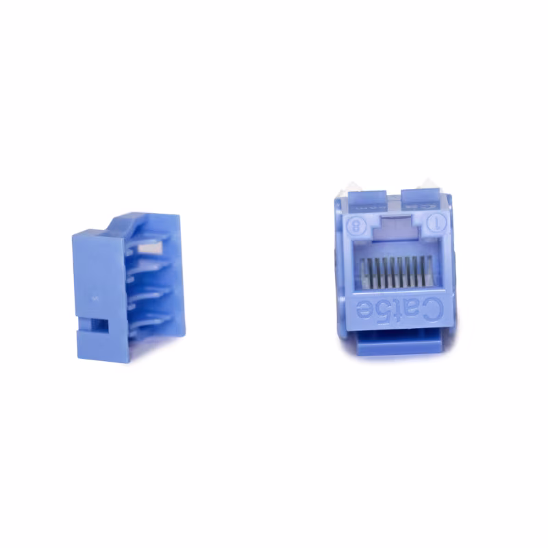 KJ5-11002  KEYSTONE JACK CAT5E RJ45 COLOR AZUL, CATCOM