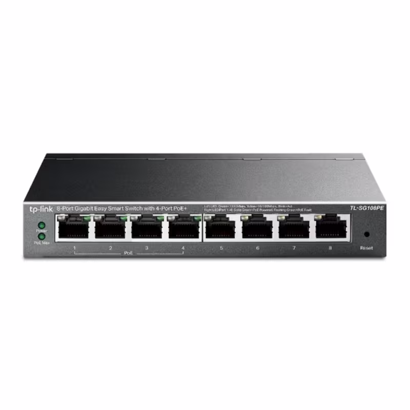 SG108PE SWITCH 8-PORT GIGABIT RJ45 10/100/1000Mbps 4 pts PoE 