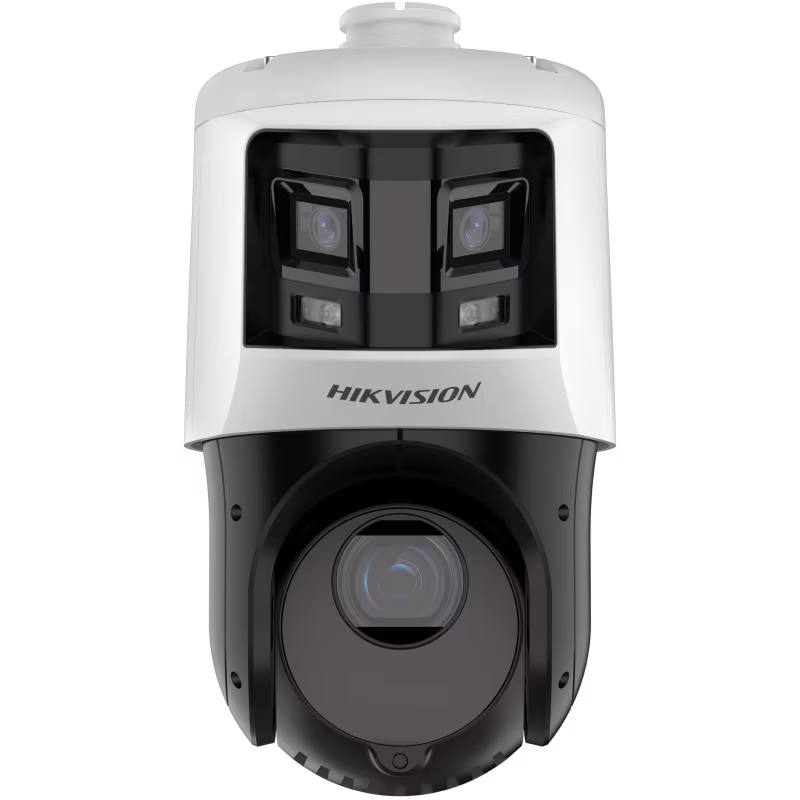 DS-2SE4C425MWG-E-26 CAMARA IP PTZ 4MP Y LENTE PANORAMICO 6MP POE+ 25X IR 100M IP66 COLOR VU