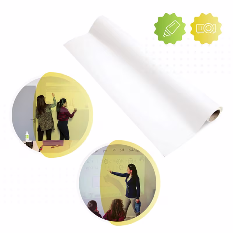 SSK-WCPRO PAPEL TAPIZ C/BORRADO EN SECO Y PROYECTOR BLANCO 10m2