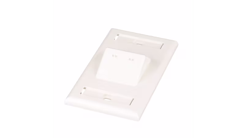 CFPSL2IWY PLACA ANGULADA P/2 DADOS MINICOM, BLANCO HUESO,CLASSIC PANDUIT