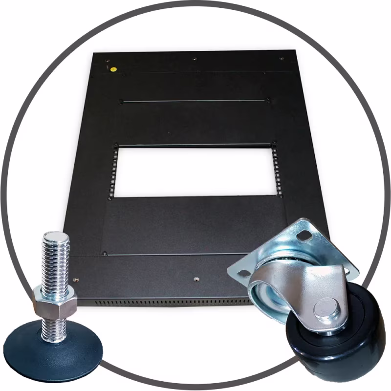 FE4019-28-02K  Gabinete desarmable 4' 28 RMS 19" X24" BLACK 