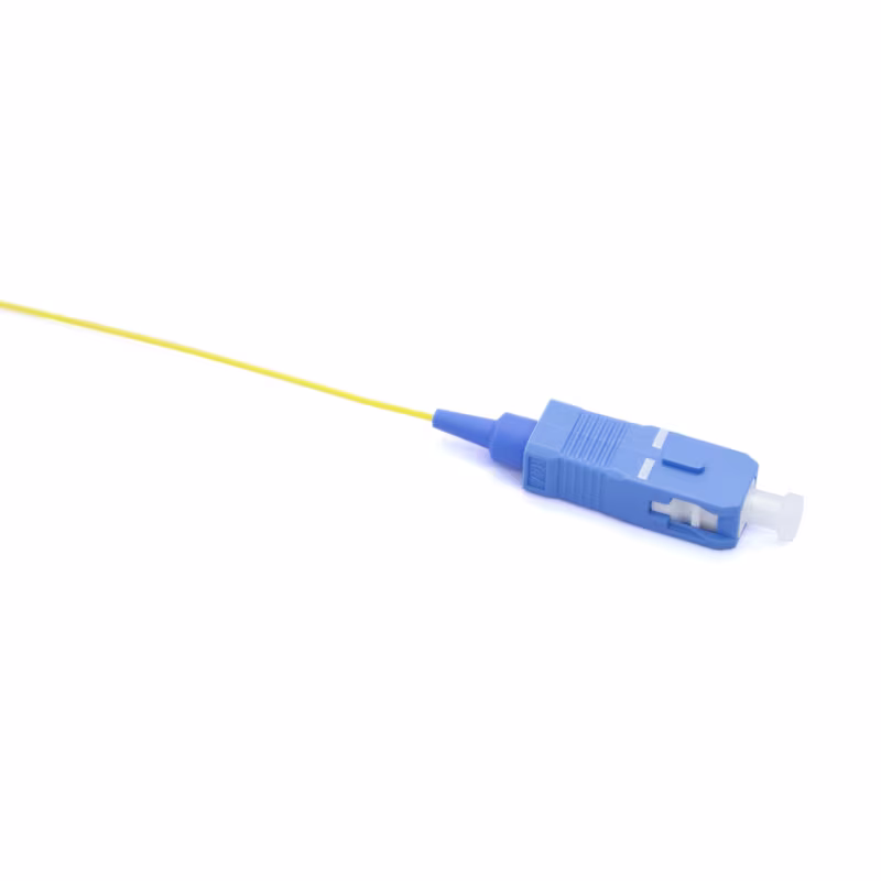 SU9CR2.5MG657-YL  PIGTAIL DE FIBRA OPTICA SC/UPC G657A2 MONOMODO FORRO AMARILLO 0.9mm  2.5 METROS, CATCOM