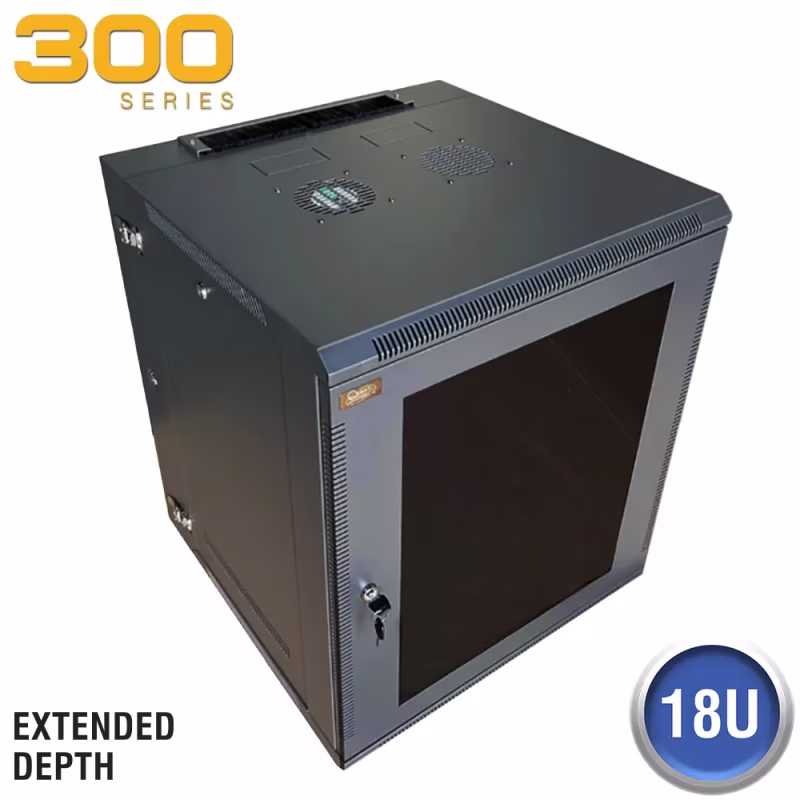 WM3019-18-02D GABINETE 18 RMS 23.6" X 30.5" BLACK 300 SERIES