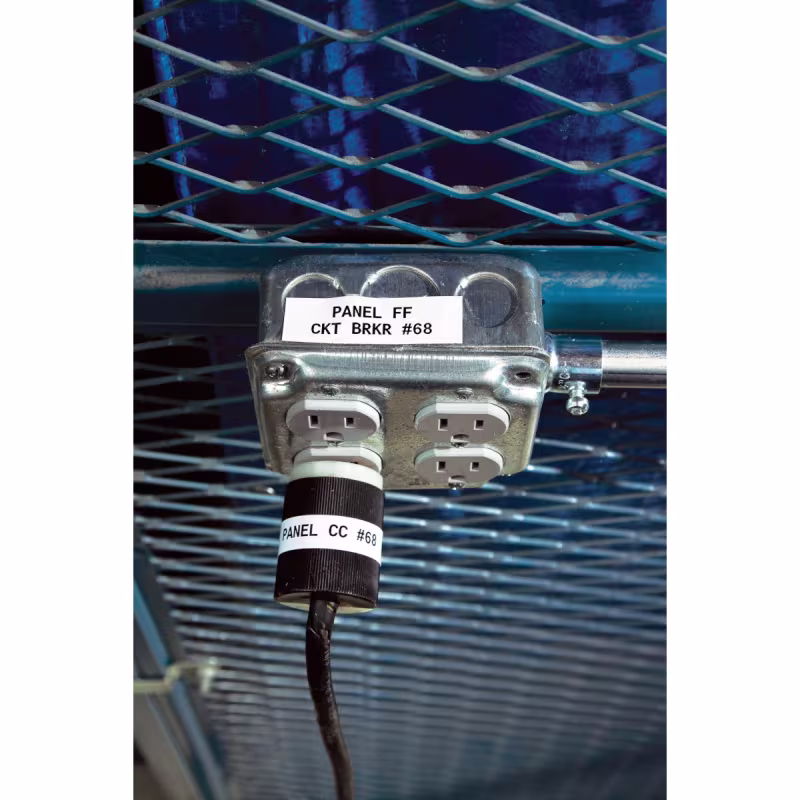 M6C-500-595-WT CINTA DE ETIQUETAS DE VINILO CON ADHESIVO PERMANENTE PARA TODO TIPO DE CLIMA PARA IMPRESORAS M6 M7 - 0.5, BLANCO 