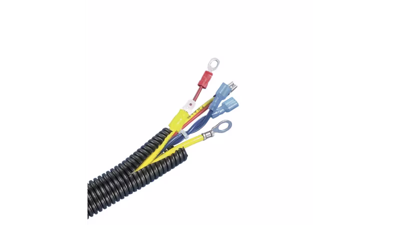 CLT100F-C4  Pie Tubo Corrugado con Ranura 1x100 amarillo