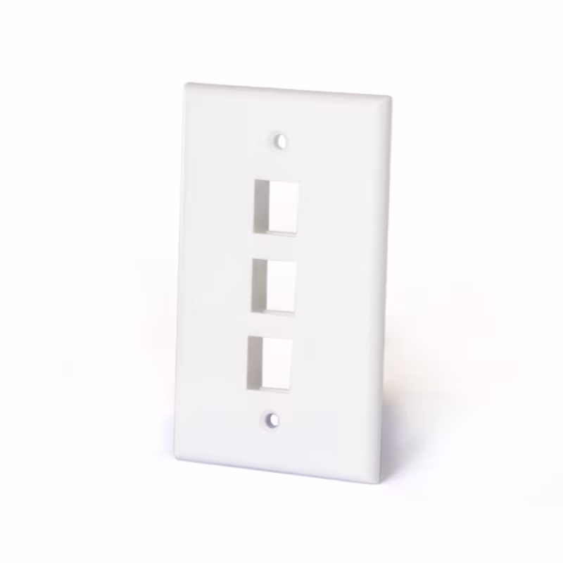 FP-0203 PLACA DE 3 PUERTOS P/KEYSTONE COLOR BLANCA, CATCOM