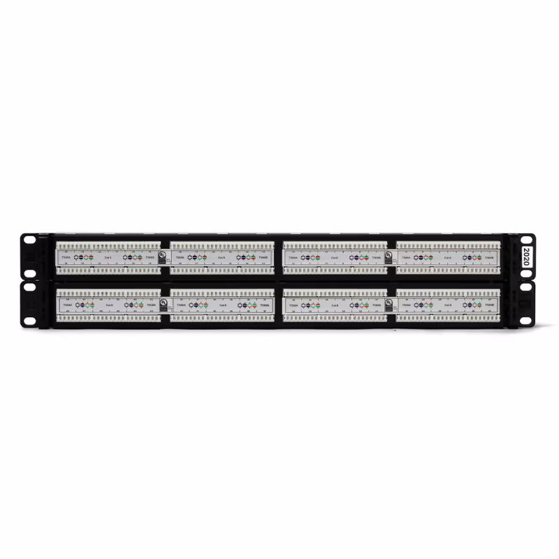 PP6048 PATCH PANEL CAT6 48 PUERTOS, BLOCK 110 C/BARRA DE ALIVIO, CATCOM