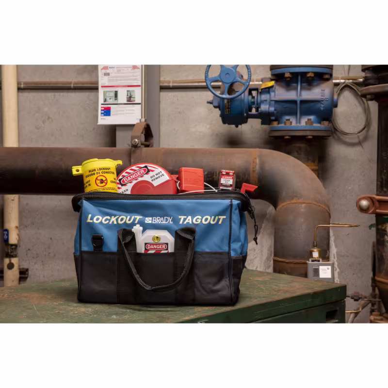 153672 KIT DE BLOQUEO Y ETIQUETADO ELECTRICO, DE VÁLVULAS C/CANDADOS DE NAILON, BRADY