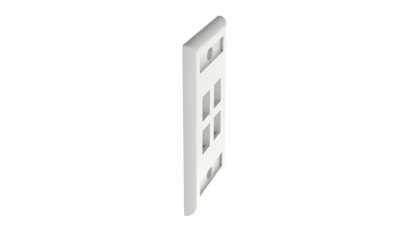 NK4FIWY PLACA DE 4PTOS P/KEYSTONE BLANCA NETKEY ETIQUETABLE