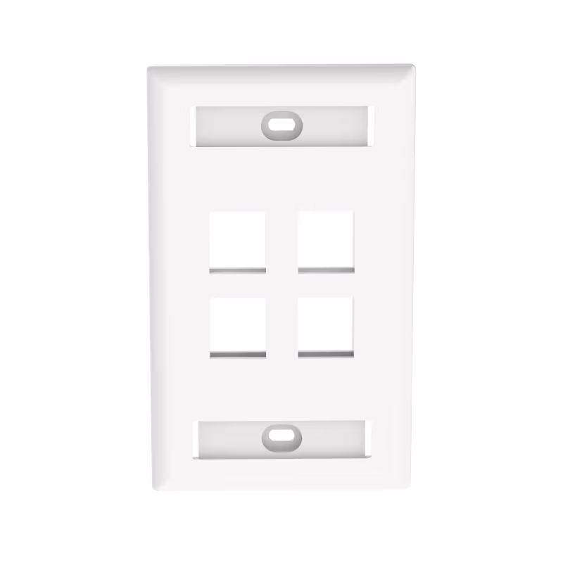 NK4FWHY PLACA DE 4 PTS P/KEYSTONE BLANCO PURO NETKEY ETIQUET