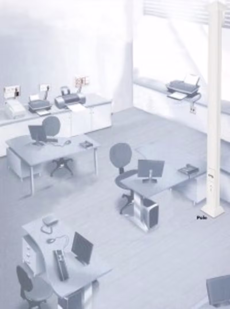 13000-02000 POSTE DE PLÁSTICO PVC COLOR ALUMUNIO A 3.00 MTS