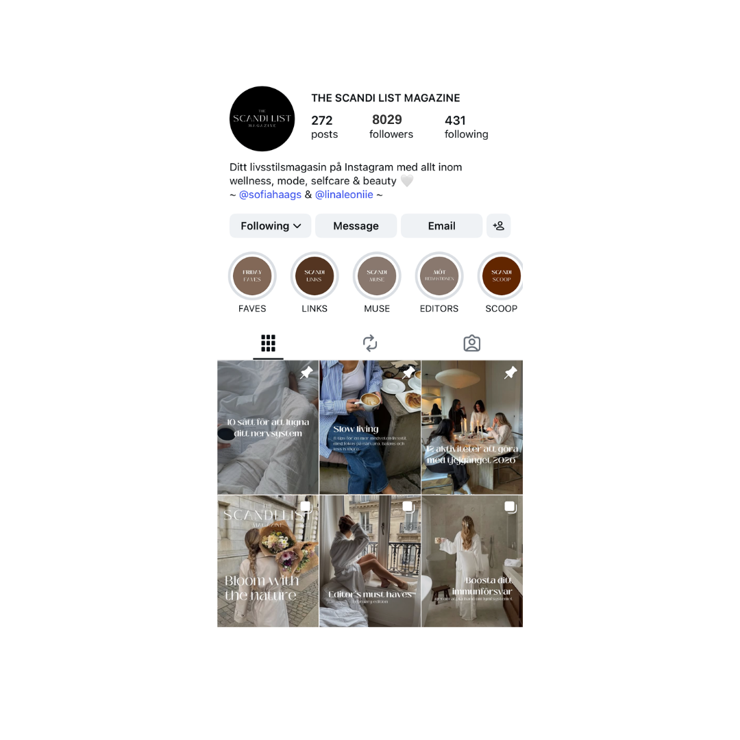 The Scandi List Instagram