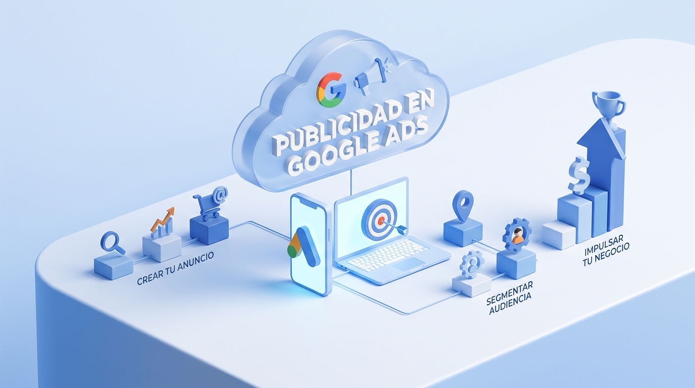 Dashboard Google Ads con métricas de presupuesto y CPC en España
