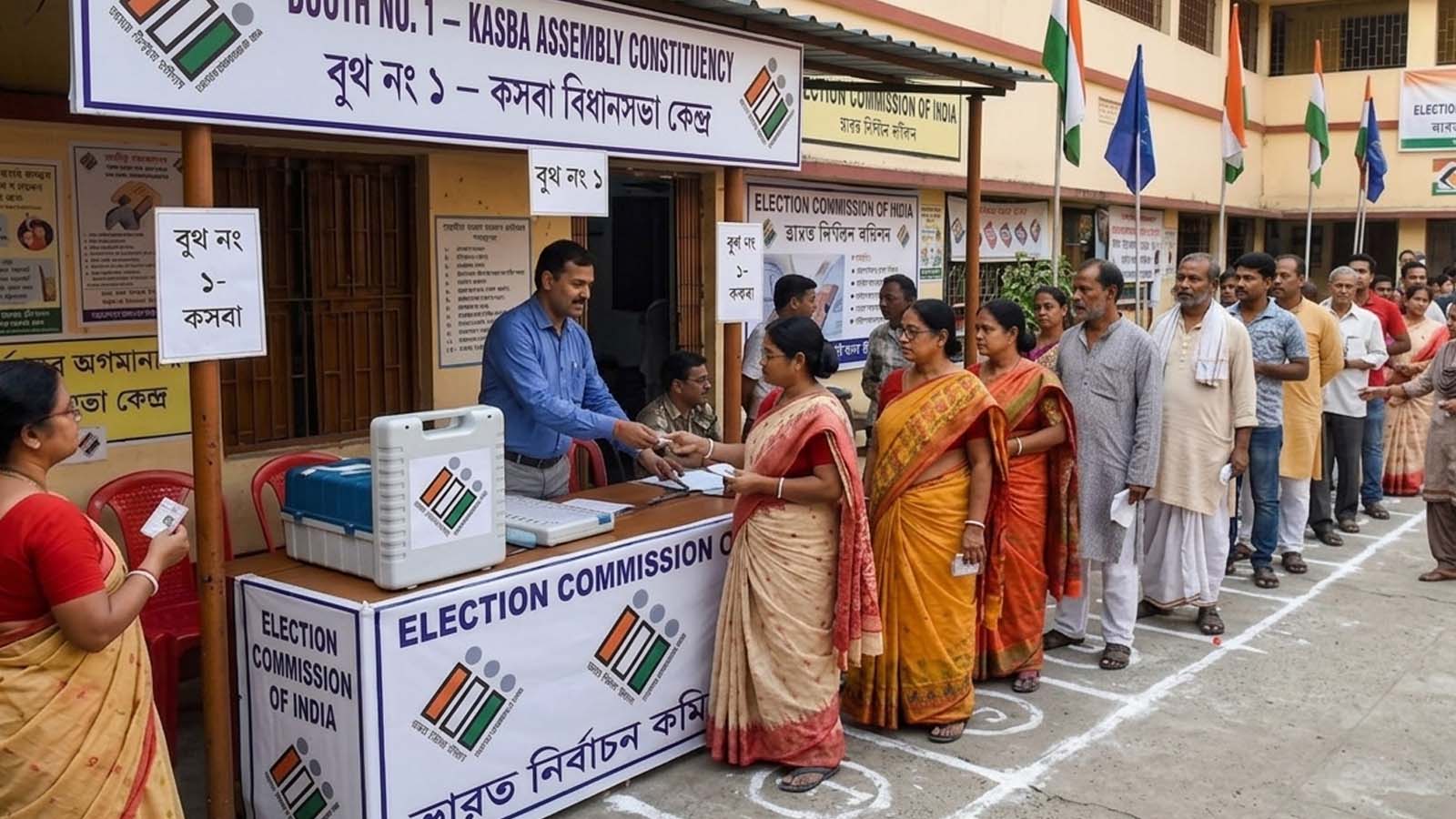 কসবা বিধানসভায় নির্বাচনী দায়িত্বে চুক্তিভিত্তিক কর্মী! বিধিভঙ্গের অভিযোগে কমিশনের দ্বারস্থ বিজেপি