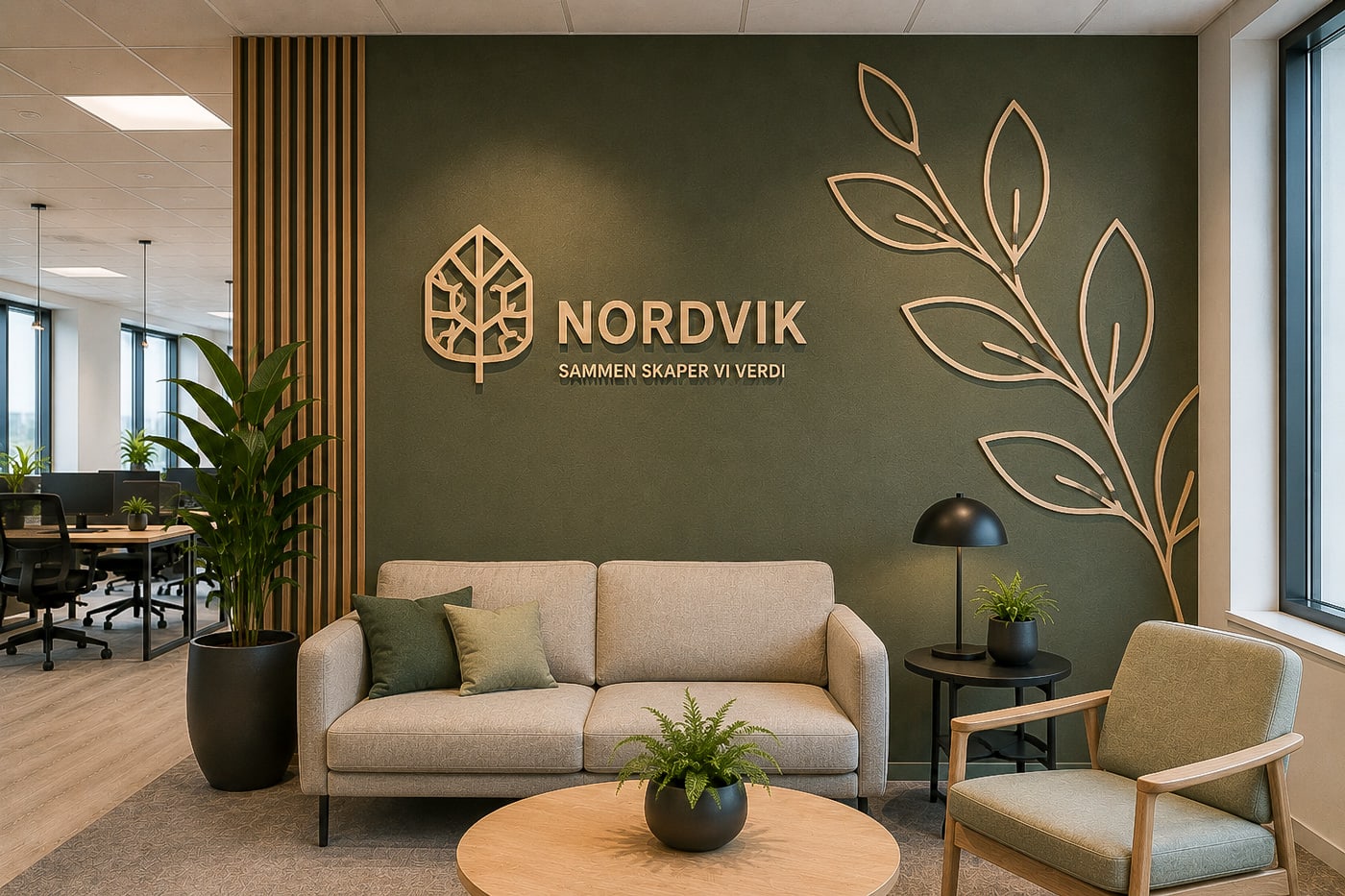 Bedriftens logo på veggen: Slik gjør du et varig førsteinntrykk i lokalene