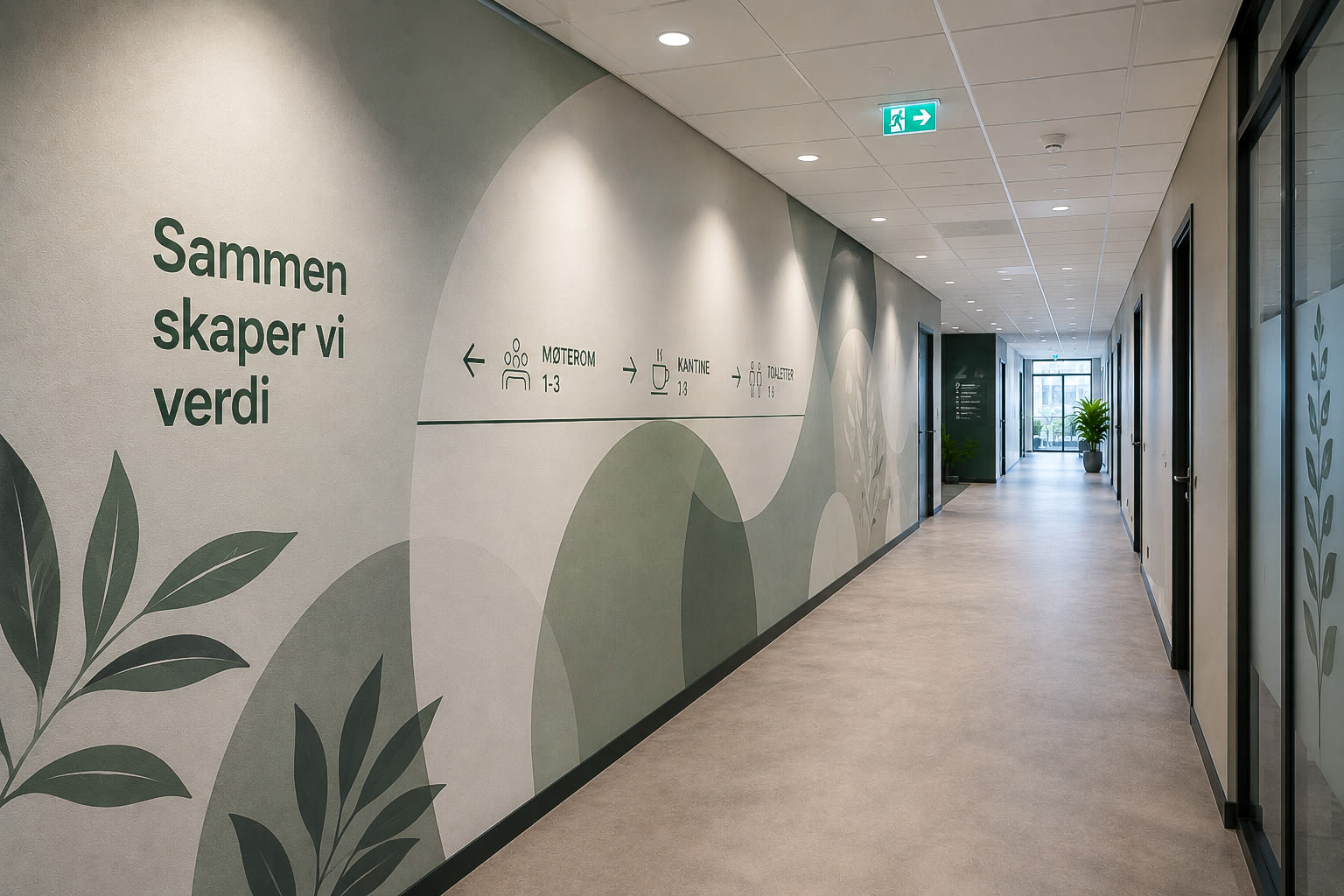 Veggdekor som forandrer kontoret: Slik fornyer du alt fra kantine til stillerom