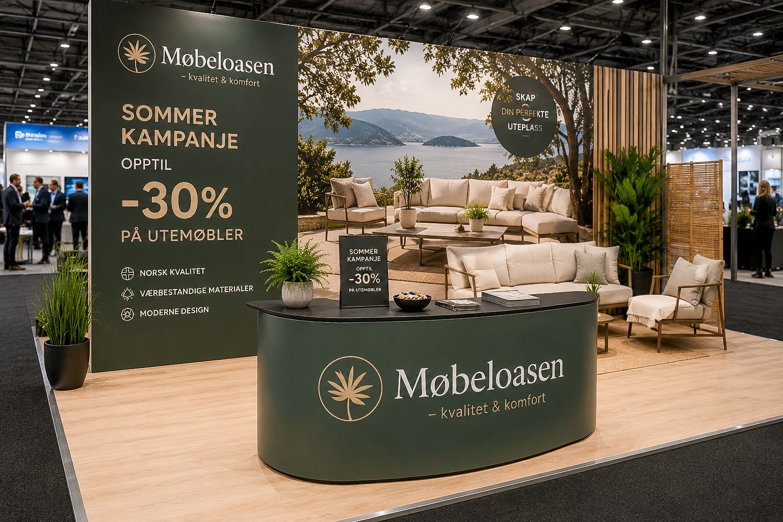 Messebord, messedisker og promobord for stands