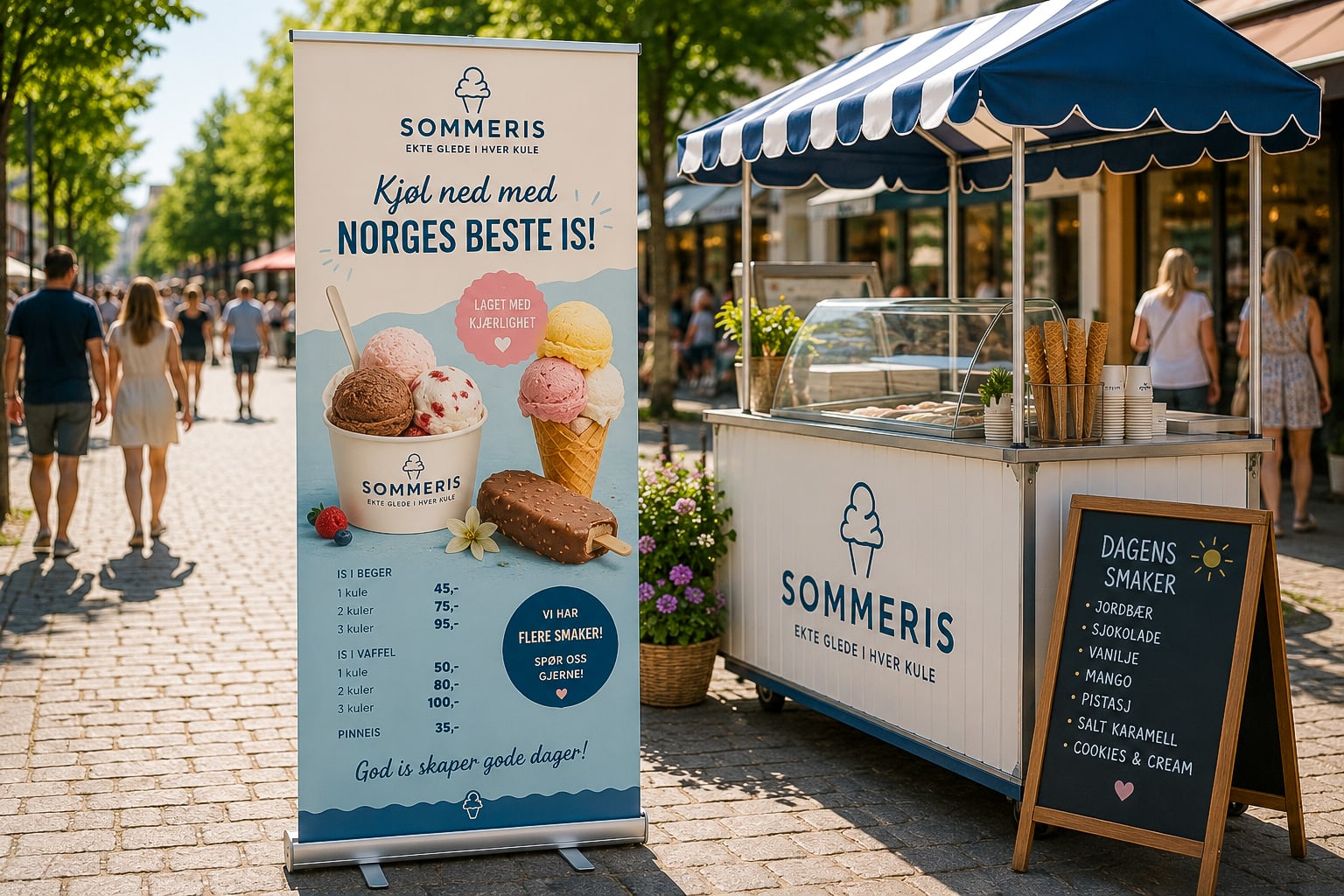 Rollup praktisk display og veldig mobil