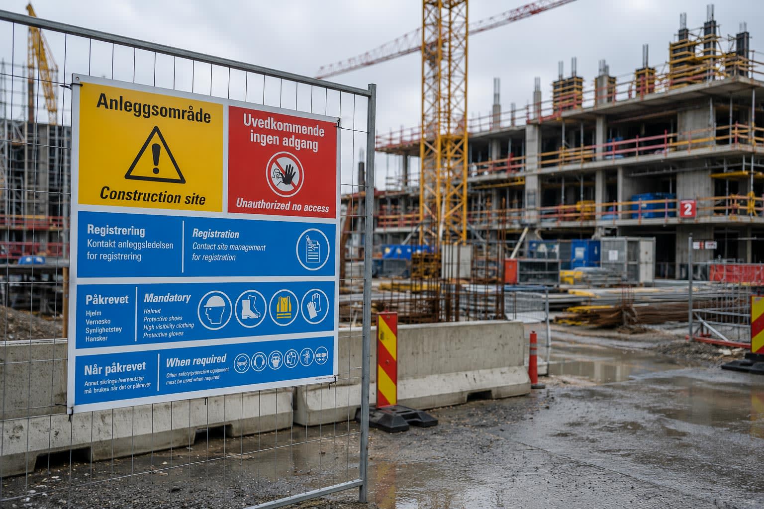 Byggeplass skilt