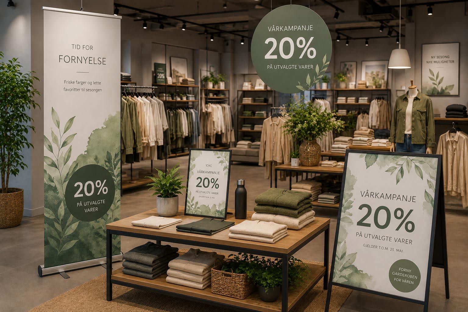 Markedsmateriell til butikk