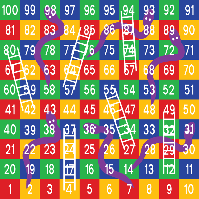 Stigespill 1-100 5000 x 5000 Kat.nr  14