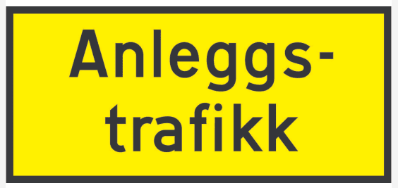 Skilt 808.713 Anleggstrafikk for veiarbeid KL3