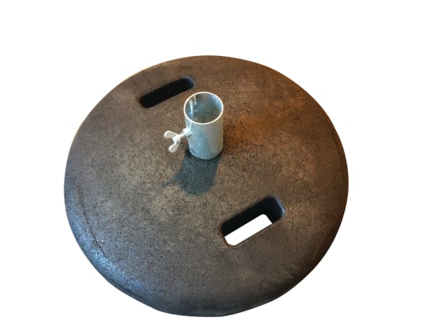 Løsfot i resirkulert plast 25kg for 60mm stolpe