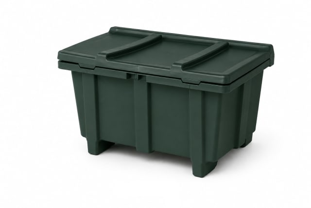 Grønn sandkasse i plast, 200 L