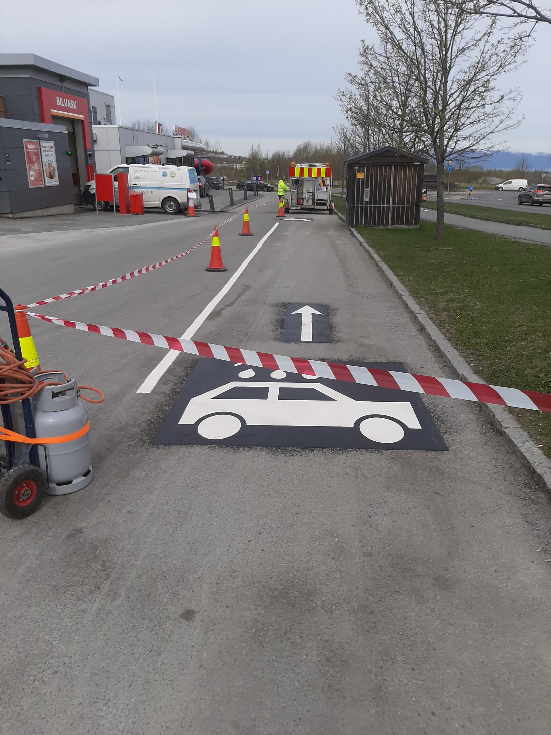Oppmerking av parkeringsplass