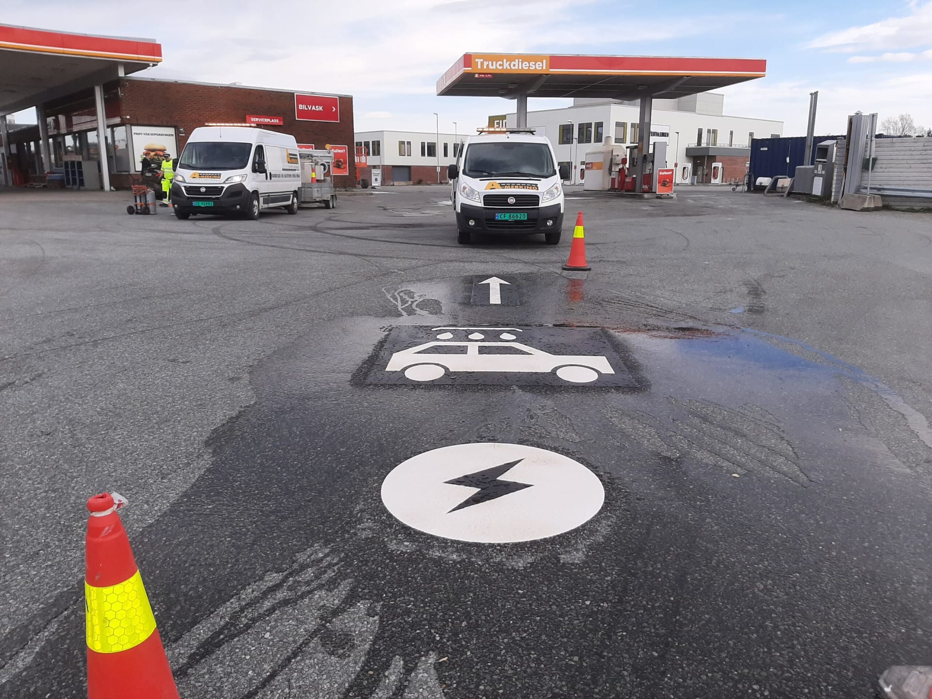 Oppmerking av parkeringsplass