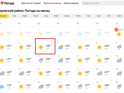 Среда, 5 июня, может стать самым жарким днём месяца в Ростове