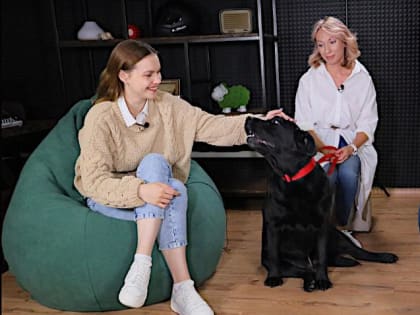 В Челябинске лабрадор по кличке Боб помогает в реабилитации детей-инвалидов